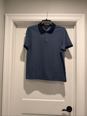 Banana Republic Men's Navy and Dark Blue Polo